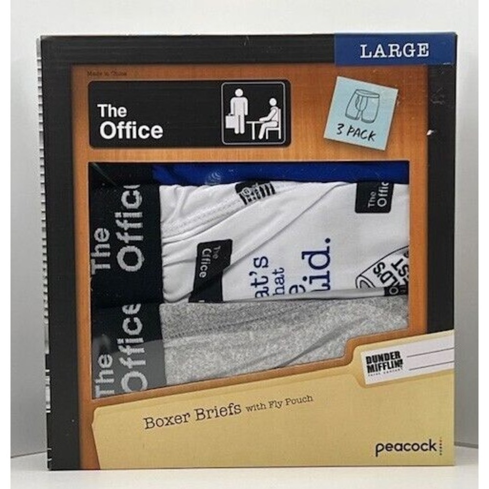 The Office 3 pk That's What She Said Novelty Boxer Briefs Mens Sz‎ Small 27-30